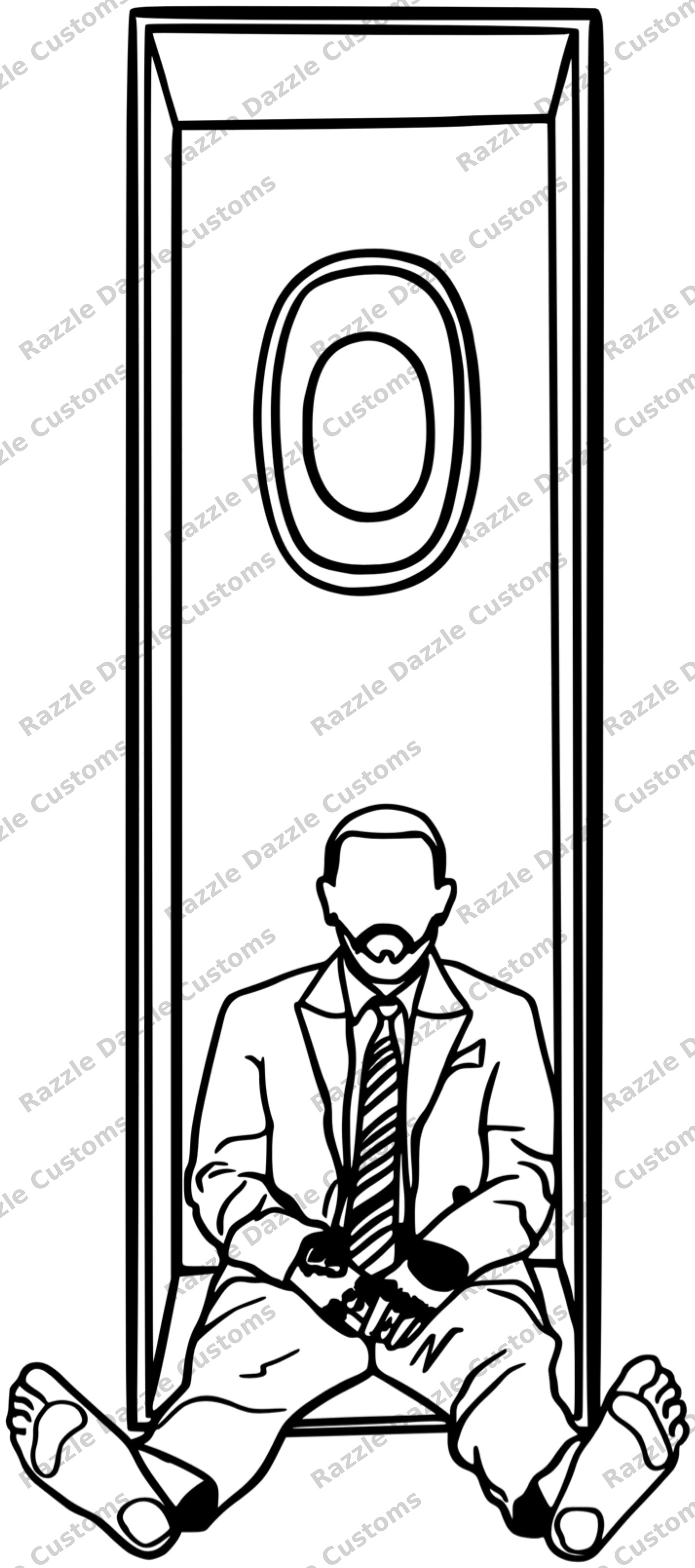 Swimming Line Art Vinyl